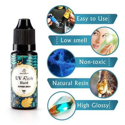 Crystal Clear Hard UV Resin for Jewelry Making - UV Epoxy Resin-10g