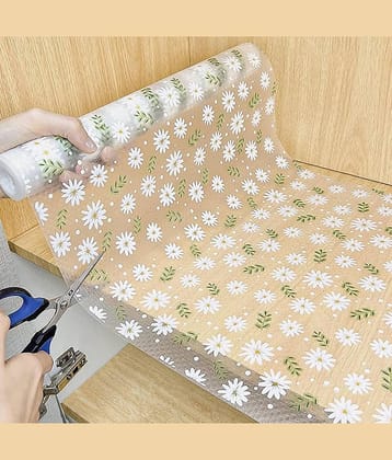 Anti-Slip Kitchen Cabinet Drawer Shelf Mat Liner Sheets (45 cm x 2 M Roll) Waterproof Strong Table Mat EVA for Bathroom, Fridge Mat Textured Multipurpose (Avocado Print)Vinyl Acetate