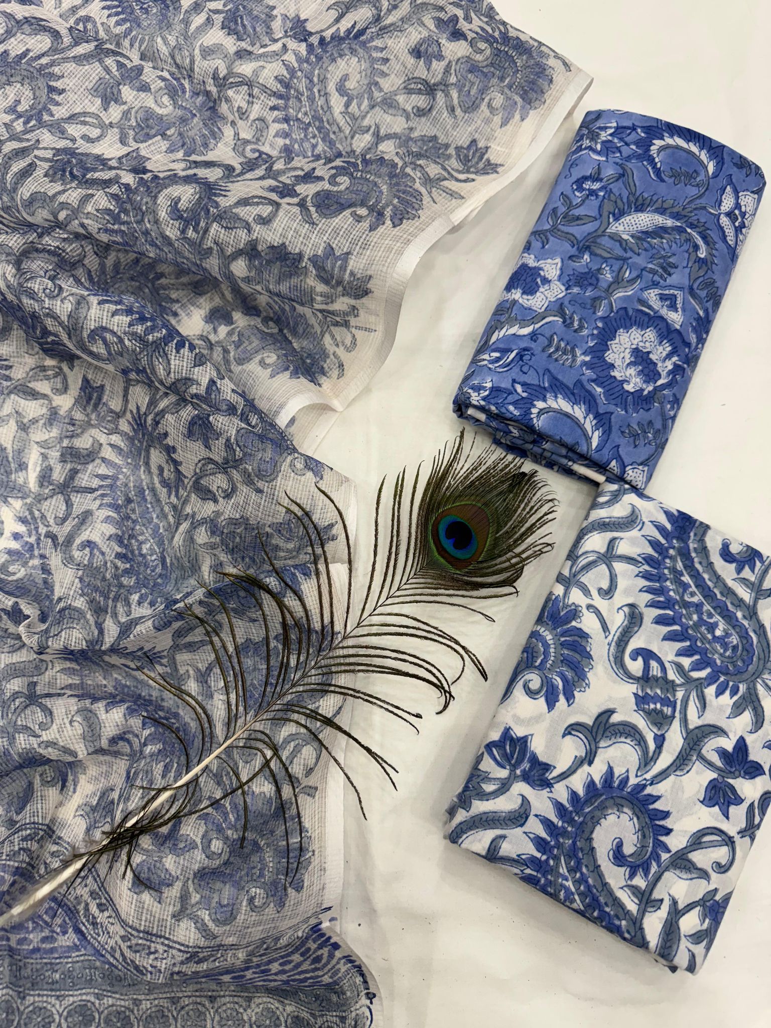 Cotton Suit Set With Kota Doriya Dupatta