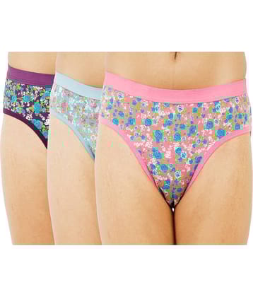 Ladyland Pack of 3 Cotton Hipster For Women ( Multicolor )