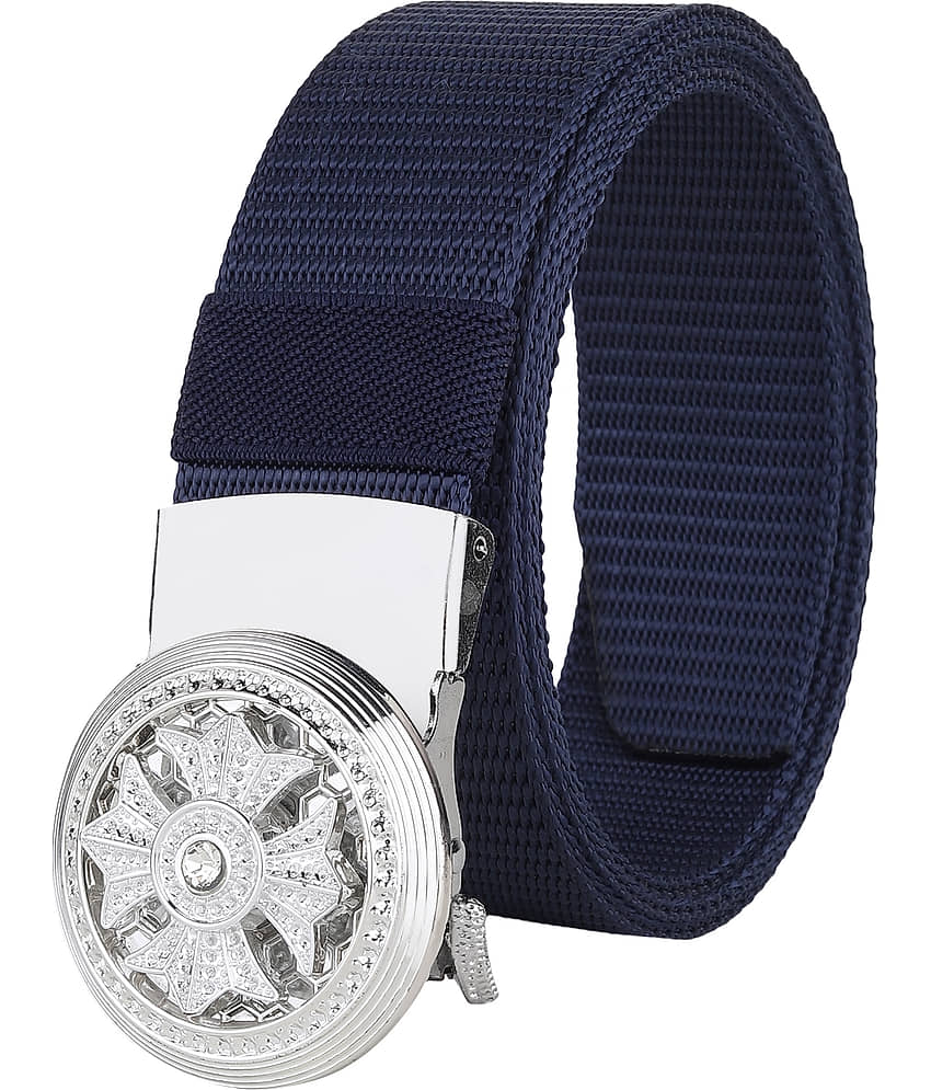 Loopa - Navy Blue Nylon Men's Casual Belt ( Pack of 1 )
