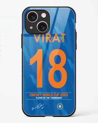Virat Kohli 18 Glass Case Phone Cover