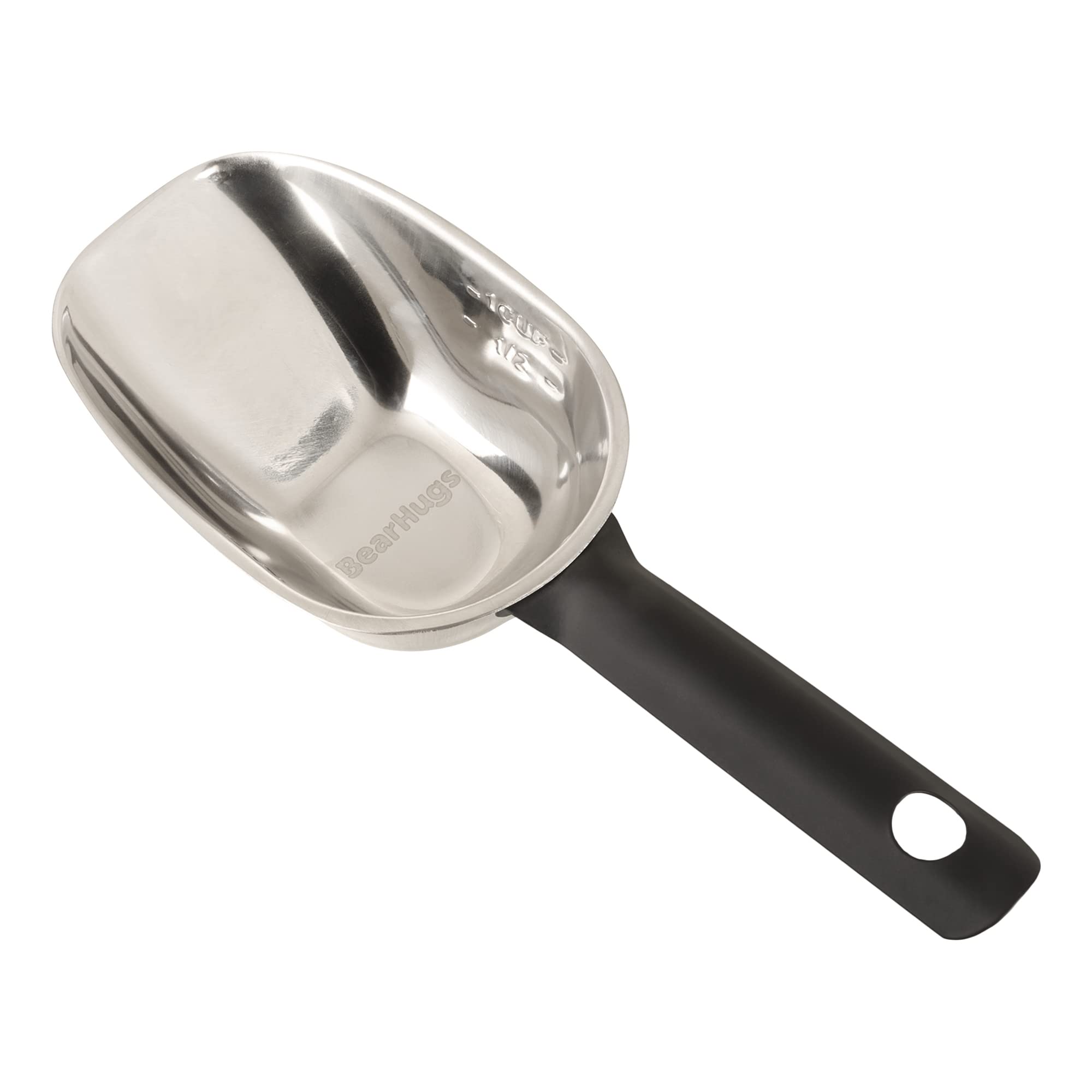 BearHugs Stainless Steel Food Scoop, Durable & Safe for Dogs/Cats