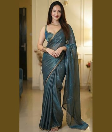 A TO Z CART Chiffon Solid Regular Saree Without Blouse Piece ( Purple )