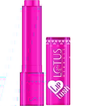 Lotus Herbals Lip Lush Tinted Lip Balm, Rosy Rose Blush, Spf 20, 8H Moisturisation, 3.5g (Pack of 1)