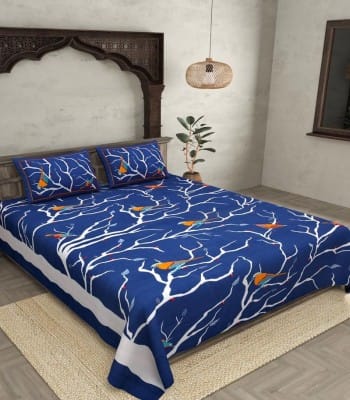 Soft Cotton 180 TC Sparrow Symphony Double Bedsheet Soft Cotton 180 TC Sparrow Symphony Double Bedsheet