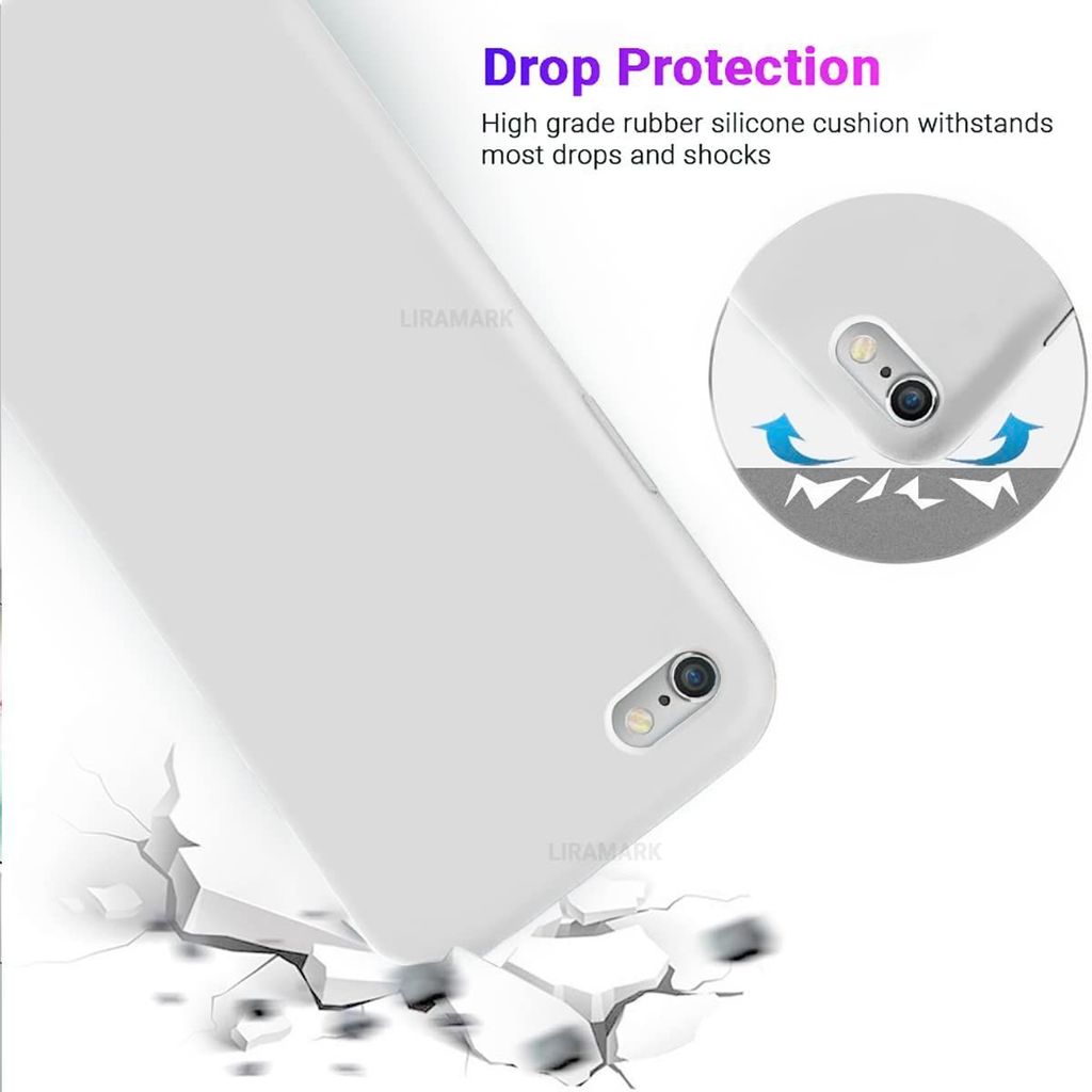 LIRAMARK Liquid Silicone Soft Back Cover Case for Apple iPhone 7 Plus / 8 Plus