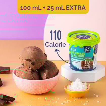 [125 Ml] Vegan Dark Chocolate Sea Salt Gelato