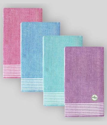 Feather Green Multi Lungi PAck of 4