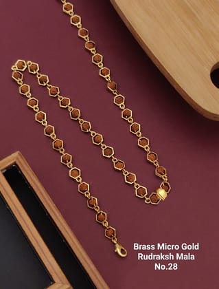 JIHAAN Gold Plated Rudraksha Mala
