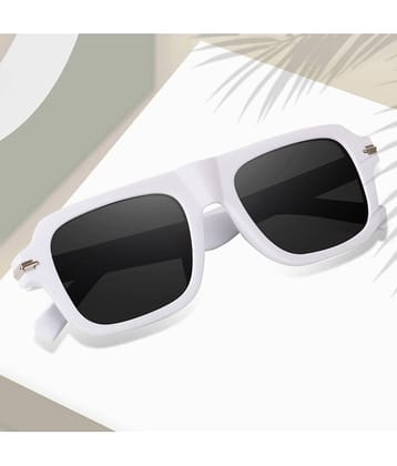 Peter Jones Light Grey Square Sunglasses ( Pack of 1 )