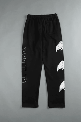 Wide Relaxed Fit Wild Verve Jogger (BLACK)-S