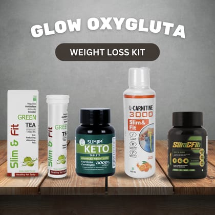 Oxygluta Weight Loss Kit for Fat Burn & Fitness |160 Capsules |