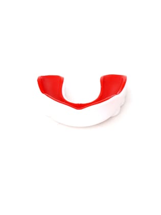 Invincible Combat Mouth Guard-White Red