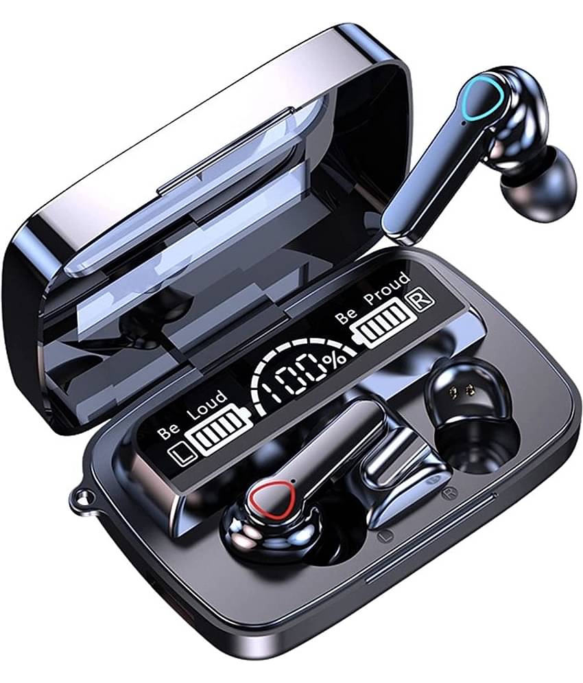 VERONIC Power Bank Earbuds Bluetooth True Wireless (TWS) In Ear 45 Hours Playback Fast charging,Powerfull bass IPX4(Splash & Sweat Proof) Black