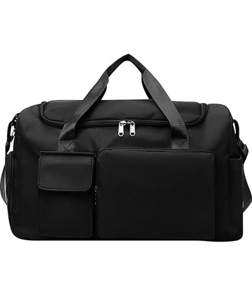 SUNESH CREATION 28 Ltrs Black Fabric Duffle Bag