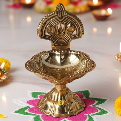 Brass Table Decor Trishul Deepak No. 2 (FMAS781 C)