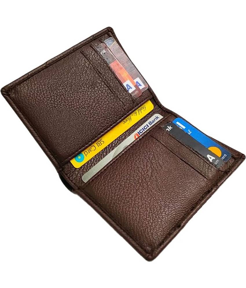 RAGE GAZE Brown PU Men's Short Wallet ( Pack of 1 )