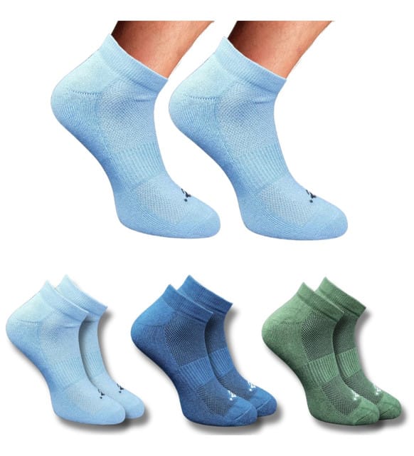 3-Pair Set Unisex Casual Cotton Printed Low Cut Socks (Multicolor)