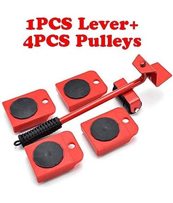 DeoDap Heavy Furniture Lifter and Mover Tool Set, Furniture Shifting Tool, Easy Mover Appliance Roller Lifter Moving System with 4 Wheel Sliders Lifter Kit (Multicolor)