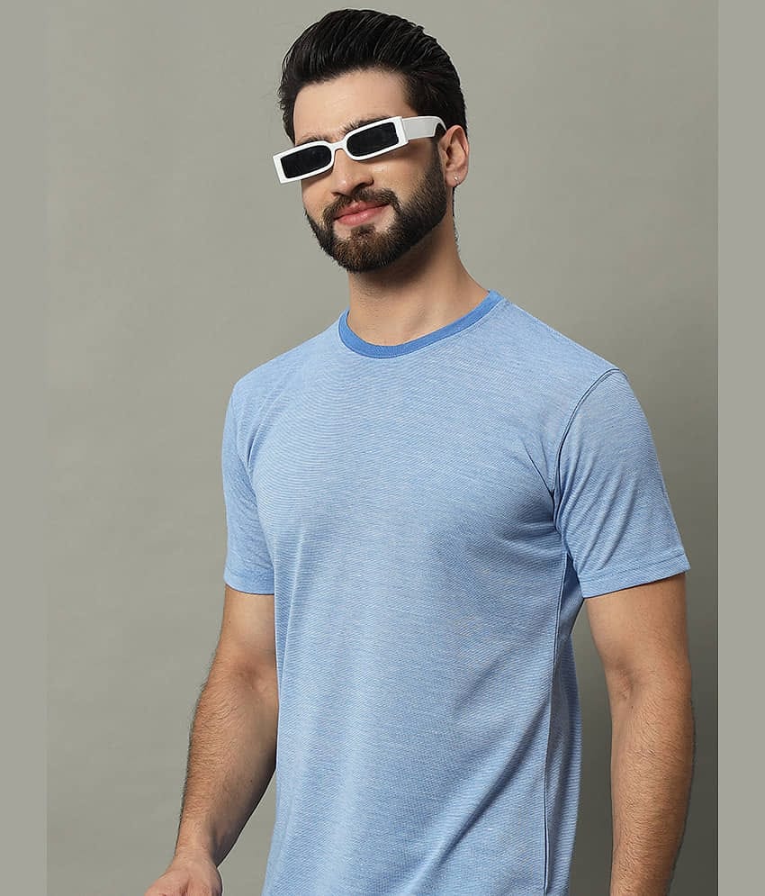 GET GOLF Pack of 1 Cotton Blend Regular Fit Men's T-Shirt ( Turquoise )