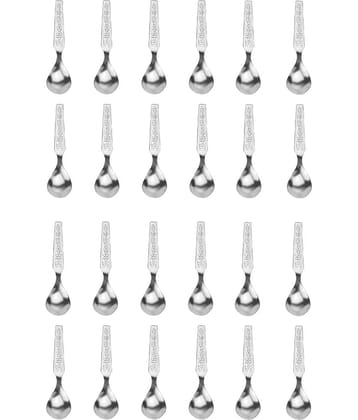 Dynore Silver Stainless Steel Coffee Spoon ( Pack of 24 )
