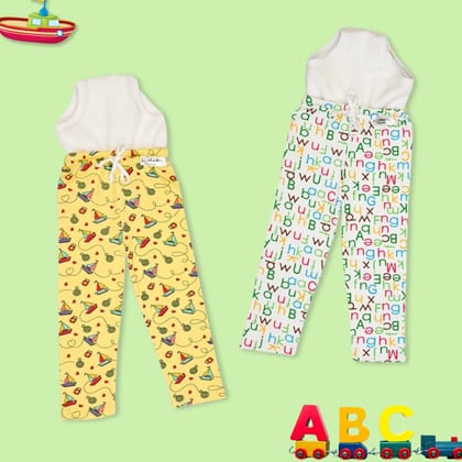 Potty Training Pajamas - Pack of 2 (Kindergarten Tales & Sailing Hearts Print)-Size 1 (1-2 years) / 2