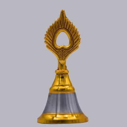 Gold Ghar Brass Pooja Bell Ghanti For Home & Mandir