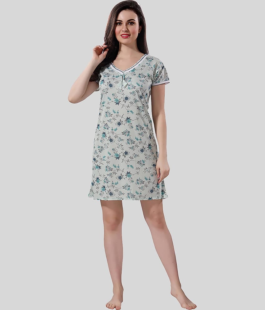 Gutthi - Green Hosiery Women's Nightwear Night Dress ( Pack of 1 )
