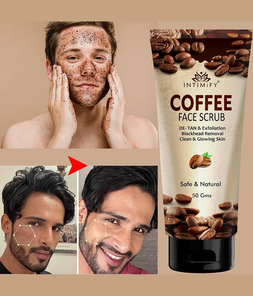 Intimify Coffee Scrub, Blackhead Removal Facial Scrub, Exfoliation And Tan Removal, 50 Gms
