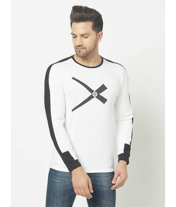 Glito Pack of 1 Cotton Blend Regular Fit Men's T-Shirt ( White )