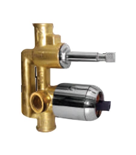 Body of Single Lever Concealed Divertor Mixer 40 mm Cartridge (Conc. Cast Body) Hi Flow with Push Type Diverter and 0.5 inches Inlets