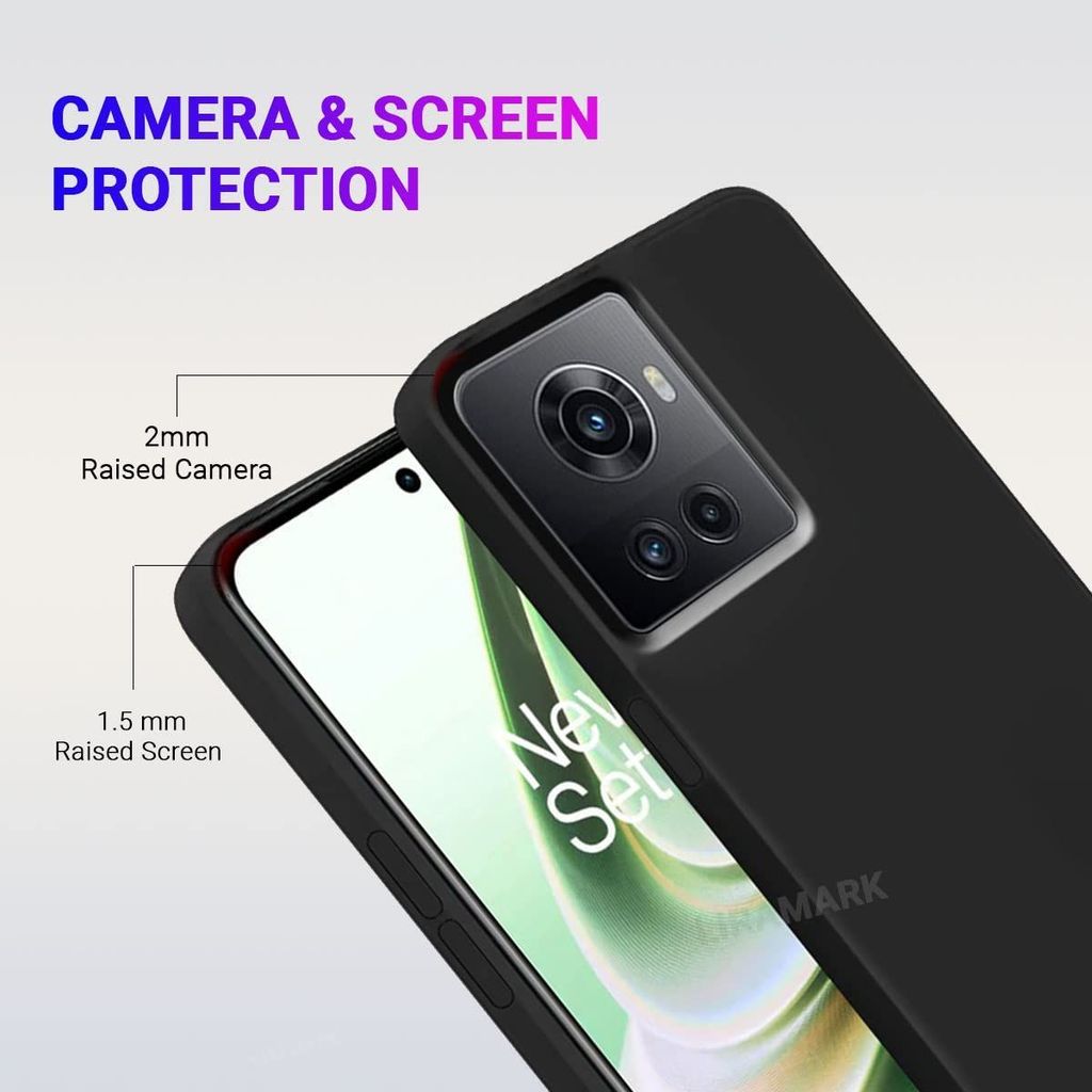 LIRAMARK Liquid Silicone Soft Back Cover Case for OnePlus 10R 5G / 1+10R 5G