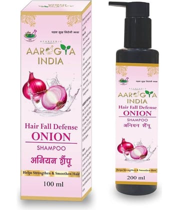 Aarogya India Onion Shampoo For Hair Fall Defense Liquid 200 Ml Pack of 1
