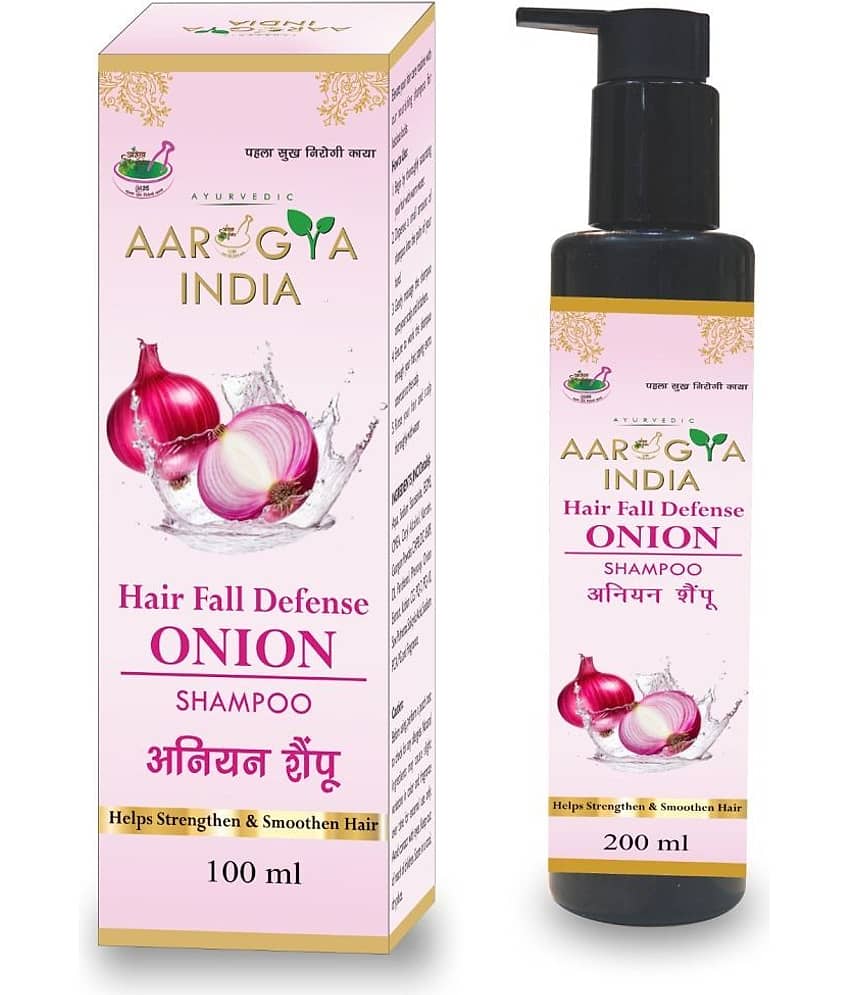 Aarogya India Onion Shampoo For Hair Fall Defense Liquid 200 Ml Pack of 1