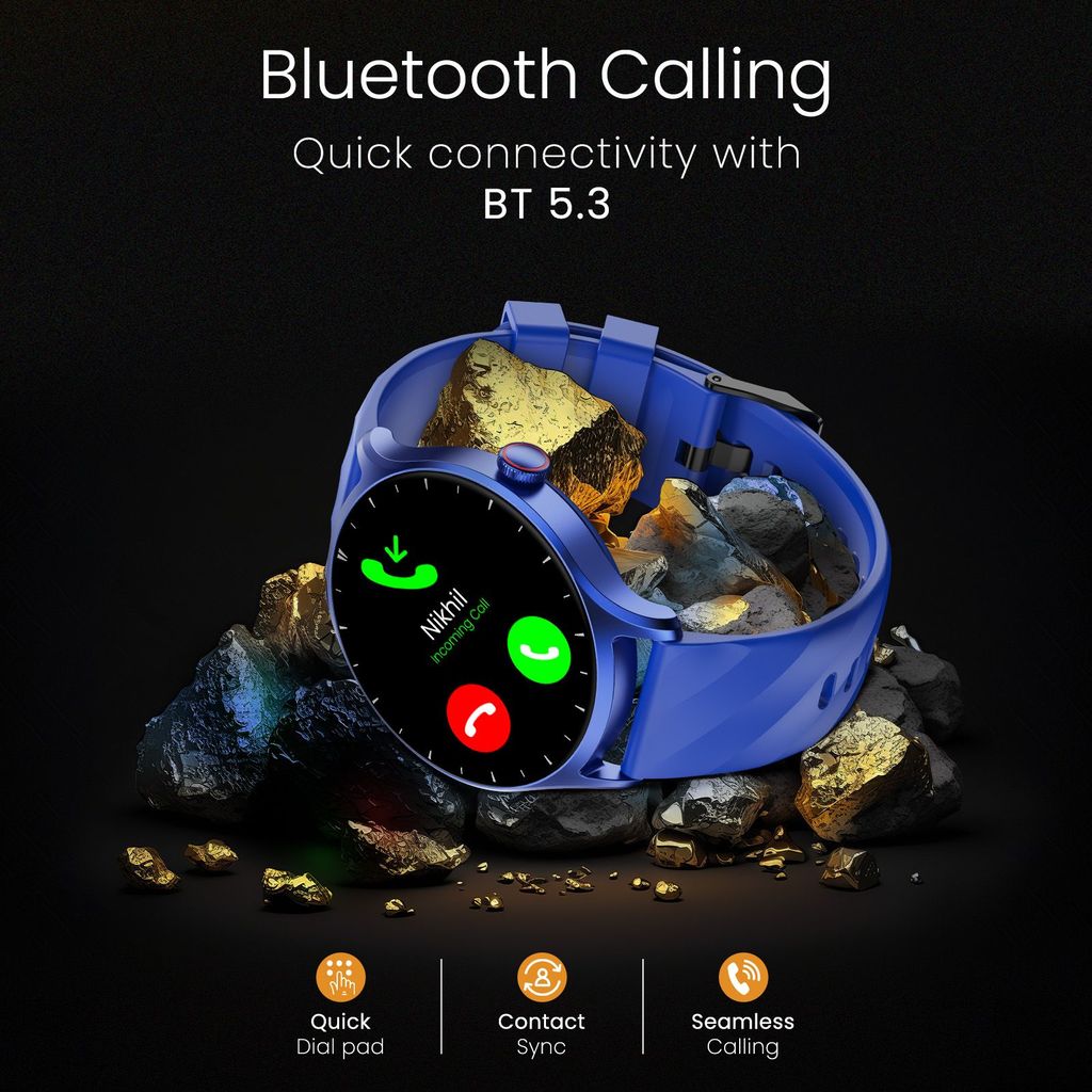 CELLECOR E2 Hype 1.50" (38.1mm) HD IPS Display Smart Watch, 500 Nits, 60Hz Refresh Rate, Bluetooth Calling, AI generated Watch Faces, 100+ Sports Modes, Health Suite, Voice Assistance (Blue )