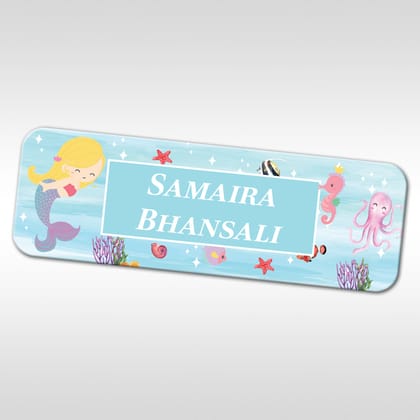 Lil Mermaid Waterproof Sticker - Set of 40-Blue Watercolor