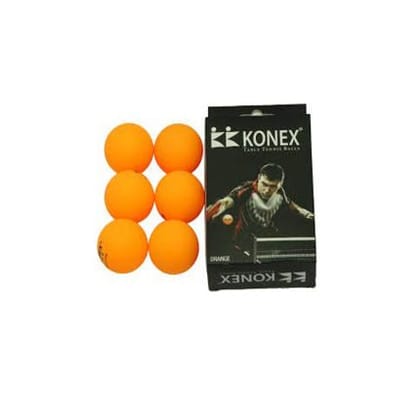 KONEX Table Tennis Balls 40 mm (Pack of 6 Orange Ball)