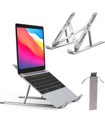 THRIFTKART Laptop Table For Upto 43.18 cm (17) Silver