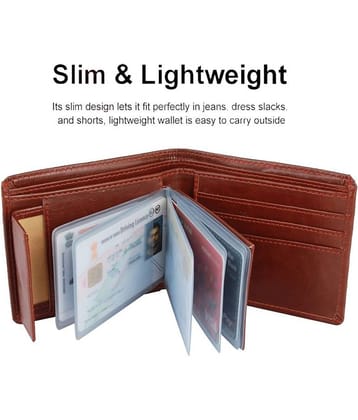 SUNSHOPPING - Brown PU Men's Regular Wallet ( Pack of 1 )