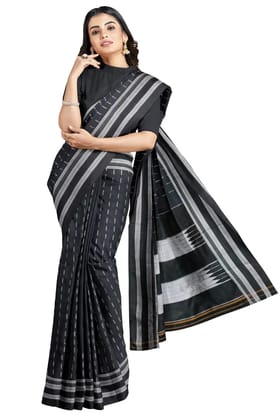 Black Ilkal Handloom Cotton Saree