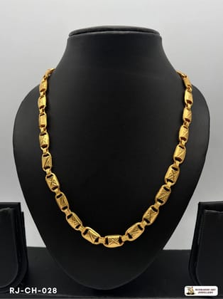 Classical Indo Half round Pipe Chain for Men CH-028-22 inch