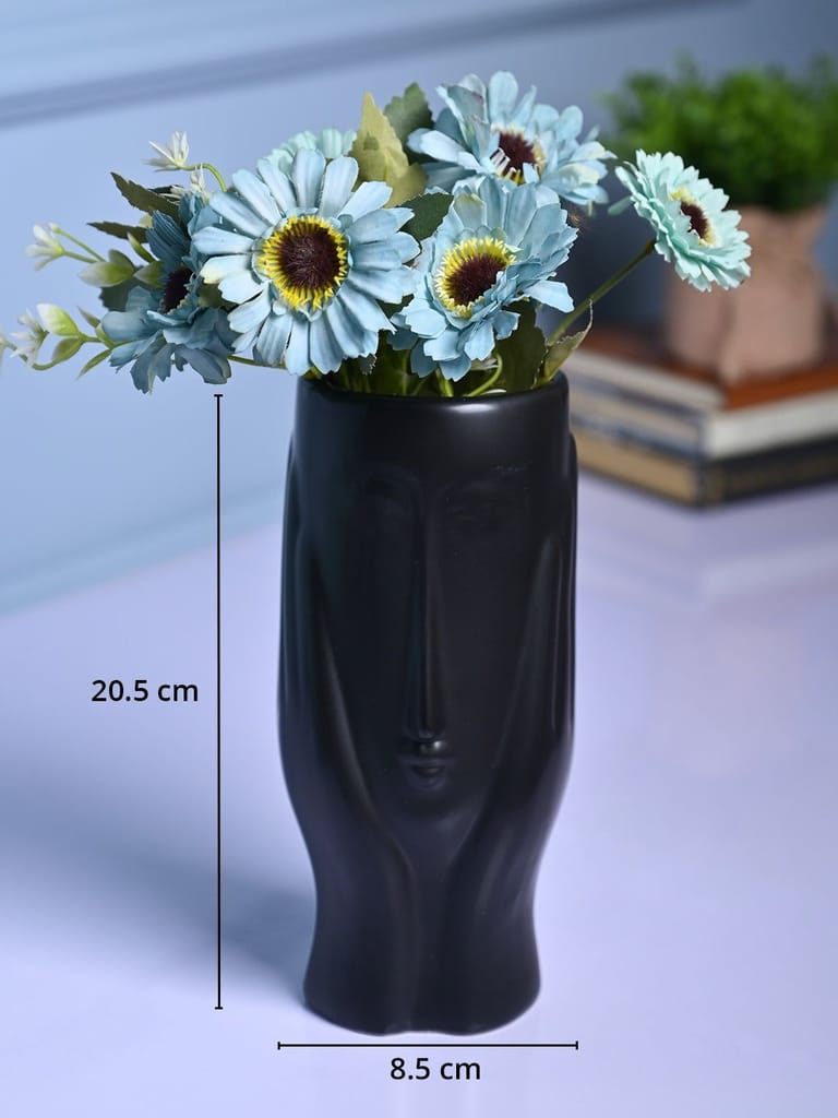 Black Glossy Ceramic Vase - Modern Artistry