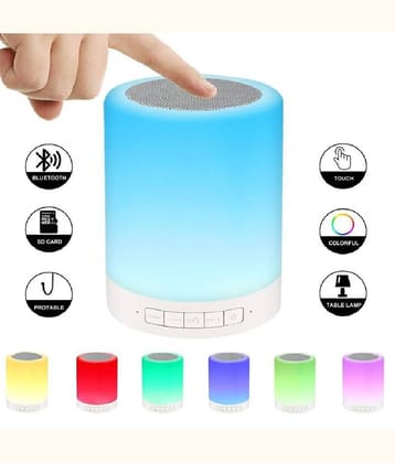 Gatih Light LED Touch Lamp Portable Bluetooth Speaker, Wireless HiFi Speaker with Smart Colour Changing Touch Control, USB Rechargeable Bedside Table Lamp/TF Card/AUX Support for All Devices
