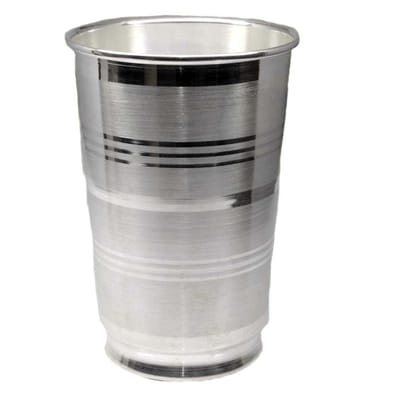 Real Solid Silver Drinking tumbler Glass Utensils for Hone and Gift