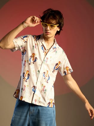 Mesh Seahorse Shirt-S