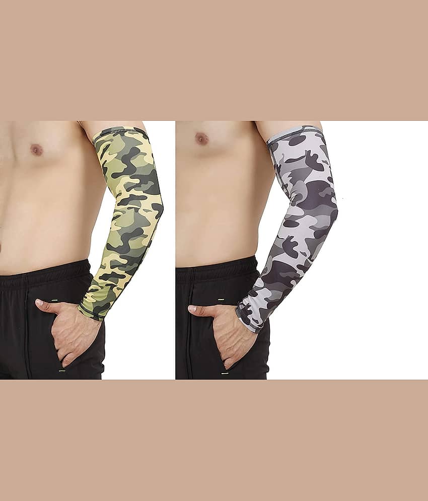 Mahek Accessories - Multicolor Printed Riding Sleeves ( Set of 2 )