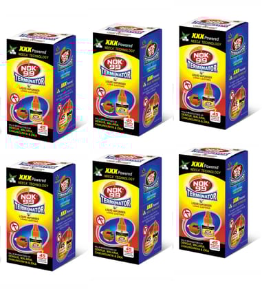 Sujanil Terminator Mosquito Repellent Refill Liquid Works on All Machine (45 ml) - Pack of 6