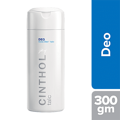Cinthol Insta Deo Talc - Intense Fragrance, Anti - Perspirant, Smooth Skin, 300 g