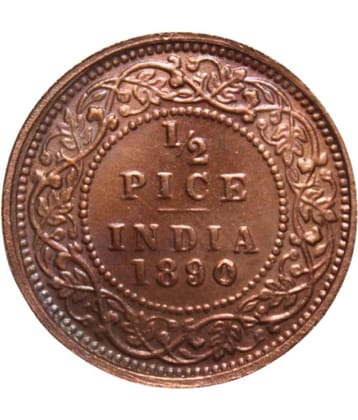 newWay - 1/2 Pice (1890) 1 Numismatic Coins